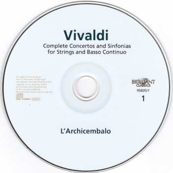 4CD/Set di cofanetti Antonio Vivaldi: Complete Concertos And Sinfonias For Strings And Basso Continuo