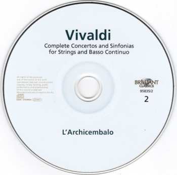 4CD/Set di cofanetti Antonio Vivaldi: Complete Concertos And Sinfonias For Strings And Basso Continuo