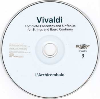 4CD/Set di cofanetti Antonio Vivaldi: Complete Concertos And Sinfonias For Strings And Basso Continuo