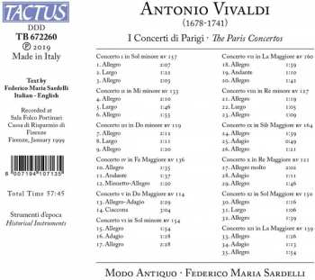 CD Antonio Vivaldi: I XII Concerti Di Parigi