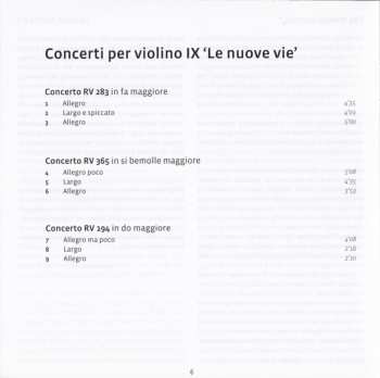 CD Antonio Vivaldi: Concerti Per Violino IX 'Le Nuove Vie'