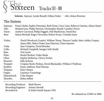 CD Johann Sebastian Bach: Gloria; Mass In C Major