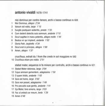 CD Antonio Vivaldi: Nisi Dominus - Stabat Mater