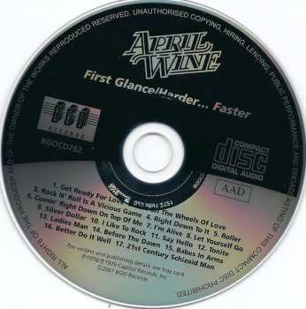 CD April Wine: First Glance / Harder... Faster