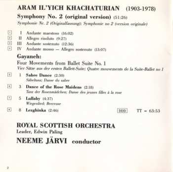 CD Aram Khatchaturian: Symphony No. 2 / Gayaneh Suite