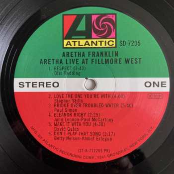 LP Aretha Franklin: Live At Fillmore West