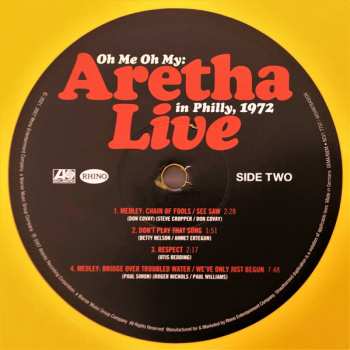 2LP Aretha Franklin: Oh Me Oh My: Aretha Live In Philly, 1972 LTD | CLR