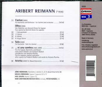 CD WDR Sinfonieorchester Köln: Cantus, Ollea, Arietta, Solo for clarinet, ...Ni Una Sombra