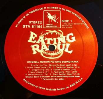 LP Arlon Ober: Eating Raoul - Original Motion Picture Soundtrack