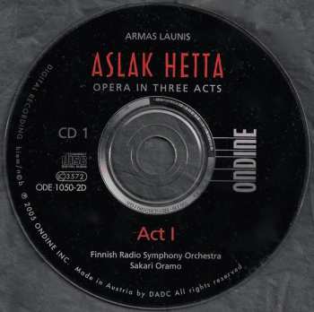 2CD/Set di cofanetti Sakari Oramo: Aslak Hetta, Opera In Three Acts