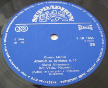 LP The Czech Philharmonic Orchestra: Adagio Ze Symfonie Č. 10 / Zjasněná Noc