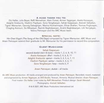 CD Arsen Petrosyan: Hokin Janapar (Music Performed On Armenian Duduk)