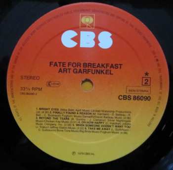LP Art Garfunkel: Fate For Breakfast