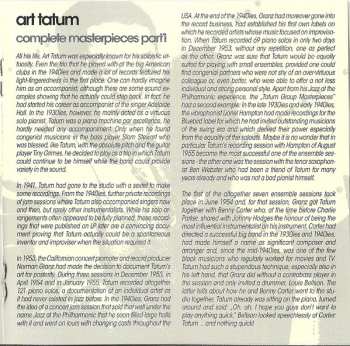 6CD/Set di cofanetti Art Tatum: Complete Masterpieces part 1