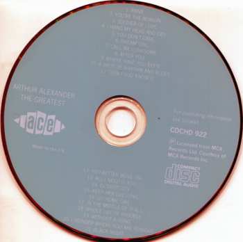 CD Arthur Alexander: The Greatest