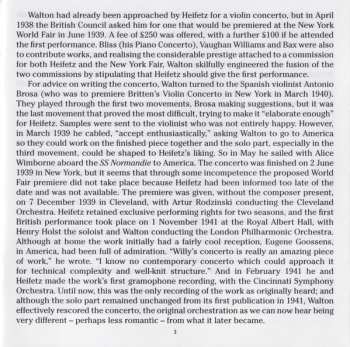 SACD Sir William Walton: Concerto For Violin And Orchestra / Concerto For Violin And Orchestra (Original Version)