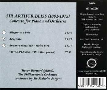 CD Philharmonia Orchestra: Concerto For Piano And Orchestra