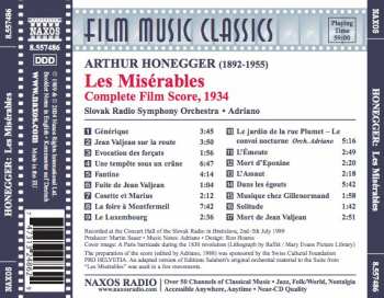 CD Arthur Honegger: Les Misérables (Complete Film Score)
