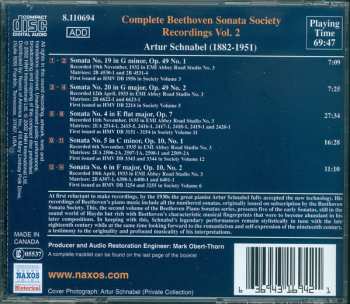 CD Ludwig van Beethoven: Piano Works Vol. 2 : Sonatas Nos. 4-6 And 19-20 (Historical Recordings 1932-1935)