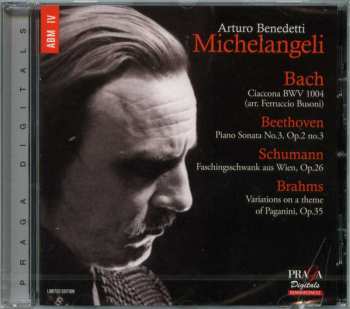 SACD Johann Sebastian Bach: Ciaccona BWV 1004 / Piano Sonata No.3, Op.2 No.3 / Faschingsschwank Aus Wien, Op.26 / Variations On A Theme Of Paganini, Op.35 LTD