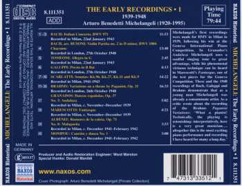 CD Arturo Benedetti Michelangeli: The Early Recordings - 1