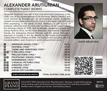 CD Alexander Arutiunian: Complete Piano Works