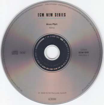 CD Arvo Pärt: Alina