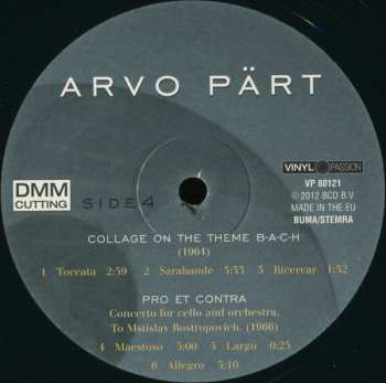 2LP Arvo Pärt: Tabula Rasa