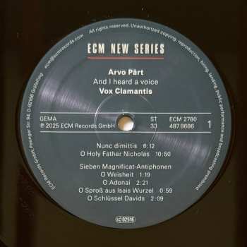 LP Arvo Pärt: And I Heard A Voice