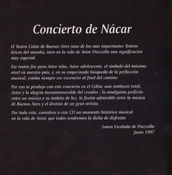 CD Astor Piazzolla: Concierto de Nácar