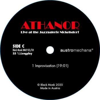 2LP Athanor: Live At The Jazzgalerie Nickelsdorf 1978 LTD