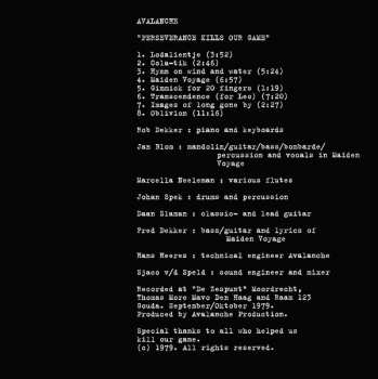 CD Avalanche: Perseverance Kills Our Game