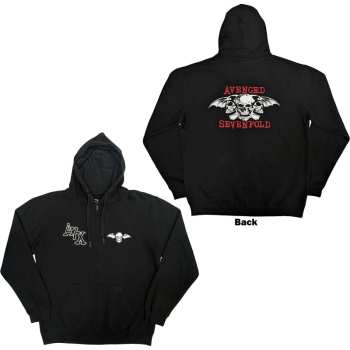Merce Avenged Sevenfold: Avenged Sevenfold Unisex Zipped Hoodie: Dead Head (back Print) (small) S