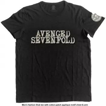 Ricamato Maglietta Logo Avenged Sevenfold & Death Bat 