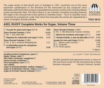 CD Jan Lehtola: Complete Works For Organ, Volume Three