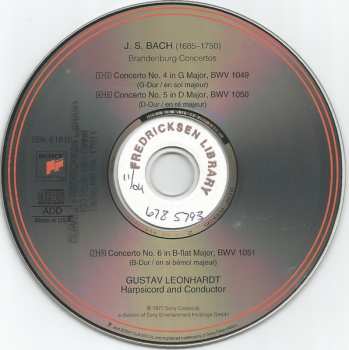 CD Johann Sebastian Bach: The Brandenburg Concertos, Vol. 2 - Nos. 4, 5 & 6