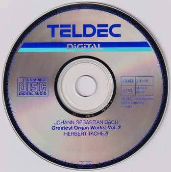 CD Johann Sebastian Bach: Toccata & Fugue - Greatest Organ Works Vol. 2 - Silbermann Organ Dresden