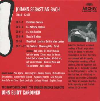 22CD/Set di cofanetti Johann Sebastian Bach: Sacred Masterpieces / Cantatas LTD