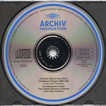CD Johann Sebastian Bach: Christmas Oratorio = Weihnachtsoratorium = Oratorio De Noël (Arias And Choruses = Arein Und Chöre = Arias Et Chœurs)