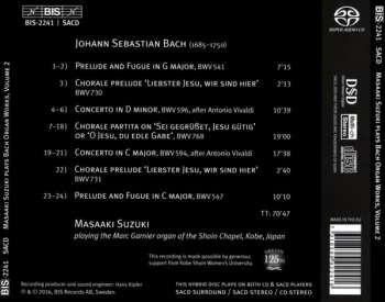 SACD Johann Sebastian Bach: Masaaki Suzuki Plays Bach Organ Works, Volume 2