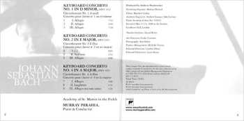 CD Johann Sebastian Bach: Keyboard Concertos Nos. 1, 2 & 4