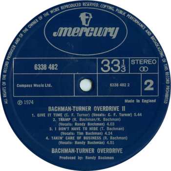 LP Bachman-Turner Overdrive: Bachman-Turner Overdrive II