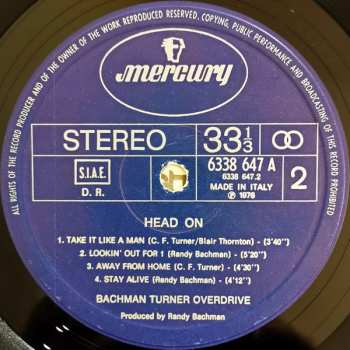 LP Bachman-Turner Overdrive: Head On
