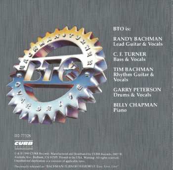 CD Bachman-Turner Overdrive: The All Time Greatest Hits Live