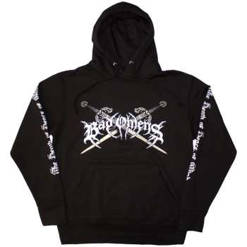 Merce Bad Omens: Bad Omens Unisex Pullover Hoodie: Skull And Candles (black) (back Print) (small) S