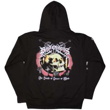 Merce Bad Omens: Bad Omens Unisex Pullover Hoodie: Skull And Candles (black) (back Print) (small) S