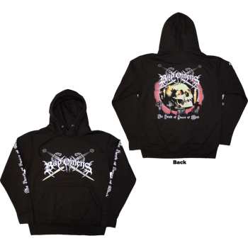 Merce Bad Omens: Bad Omens Unisex Pullover Hoodie: Skull And Candles (black) (back Print) (small) S