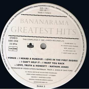LP Bananarama: The Greatest Hits Collection