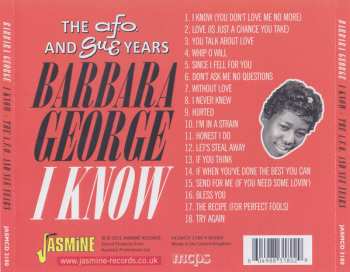 CD Barbara George: I Know - The A.F.O. And Sue Years
