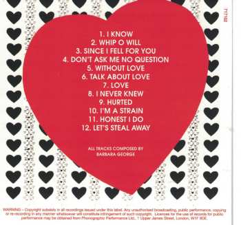 CD Barbara George: I Know (You Don't Love Me No More) 